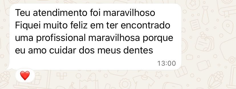 Mensagem de paciente elogiando o atendimento da Dra. Alexia Humburger